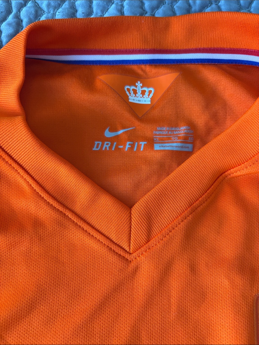 Nike Orange National Team Football Jersey with White Accents - Picture 3 of 5